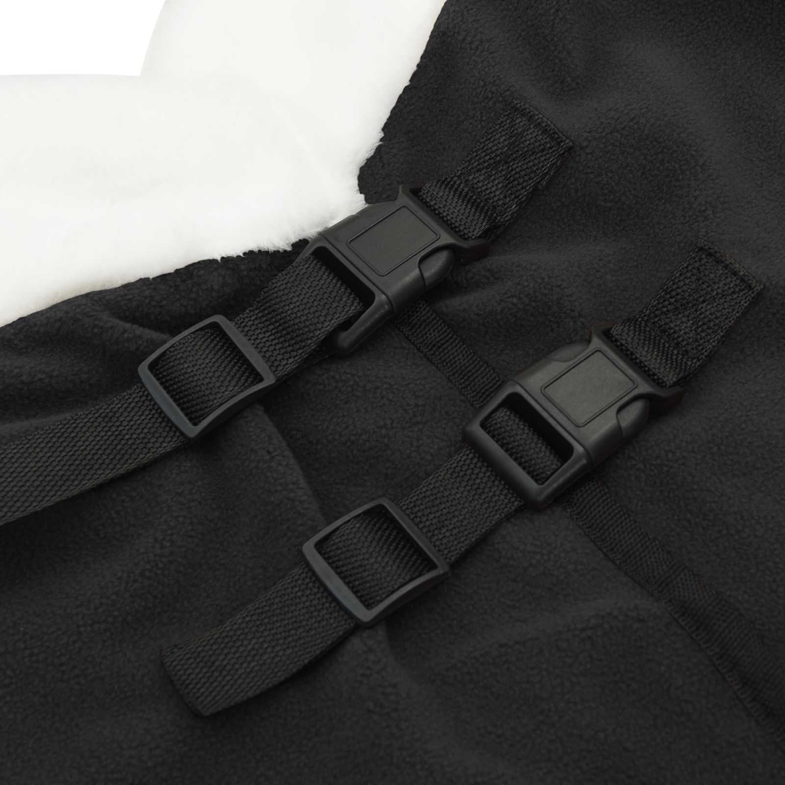 Gecheer Coperta Cavalli in Pile, Coperta Termica Antivento Impermeabile per Cavallo, 135 cm, Nero, per Equitazione Esteri, Protezione Invernale