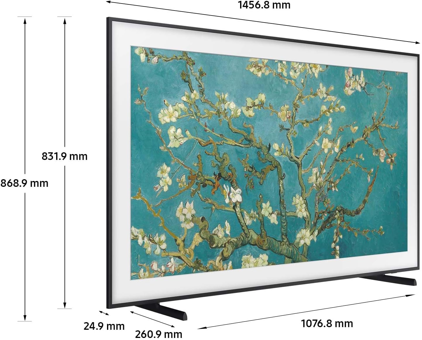 Samsung Lifestyle TV QE65LS03BGUXZT The Frame QLED 4K, Smart TV 65 Matte Display, Art Mode, Dolby Atmos e OTS, Integrato con Bixby e Alexa compatibile con Google Assistant, Black 2022