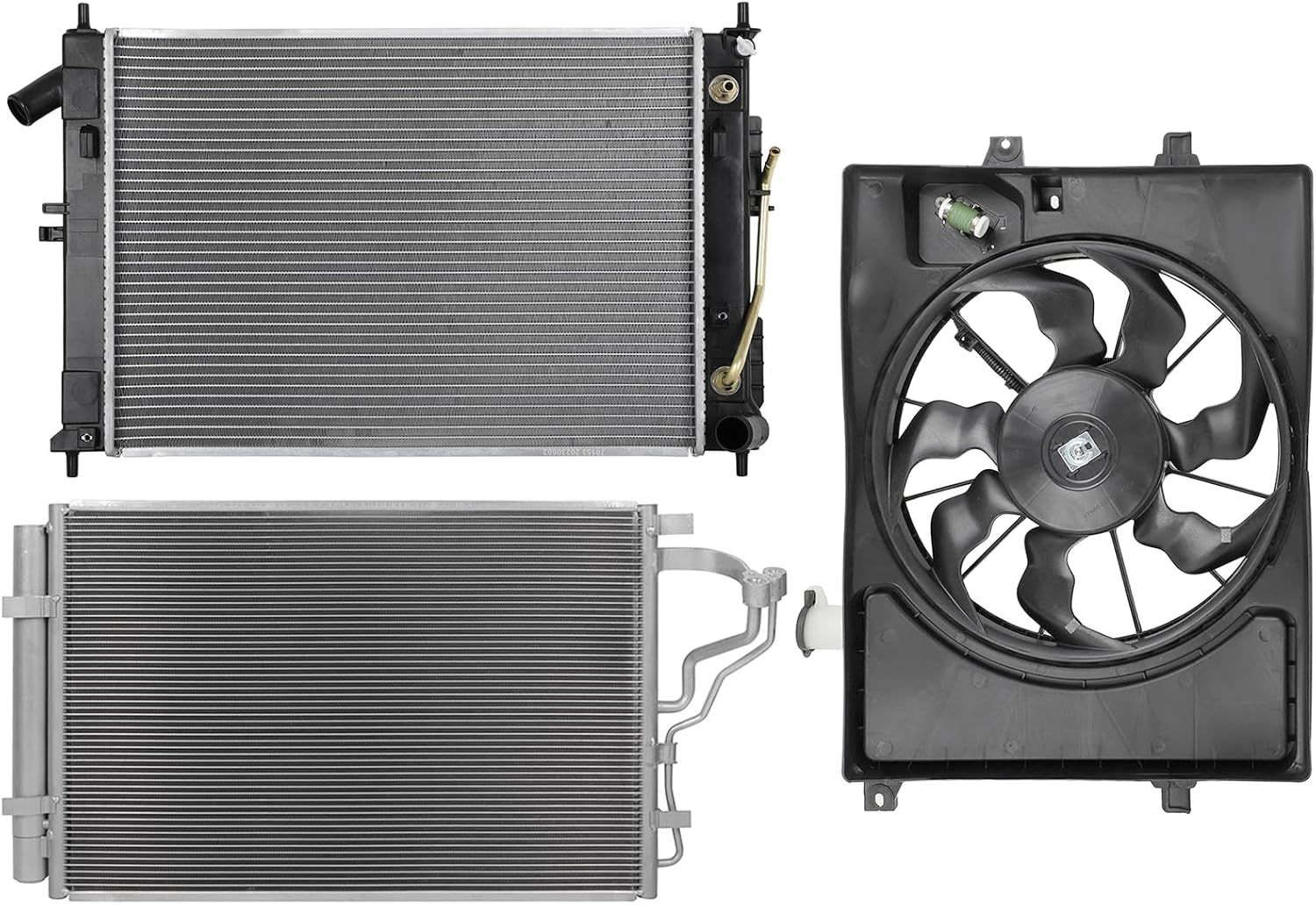 AINTIER Engine Radiator Cooling Fan Assembly for 2014-2016 Hyundai Elantra / 2016-2017 Elantra GT