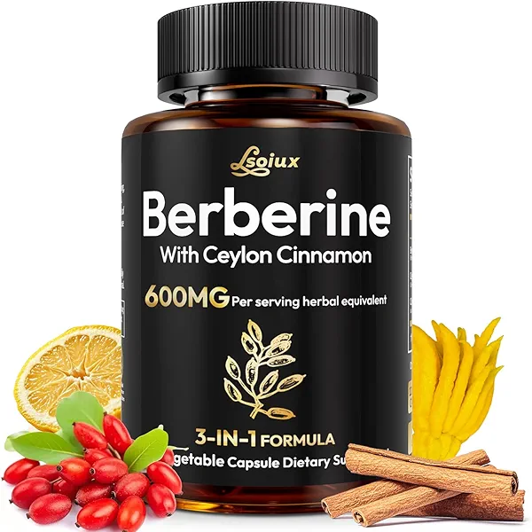 Premium Berberine Supplement Supports AMPK Metabolic, Liposomal Berberine with Ceylon Cinnamon - Classic 600mg Formula for Healthy Metabolism & Weigh*t - 3X Absorption - Vegan, Non-GMO, 120 Count