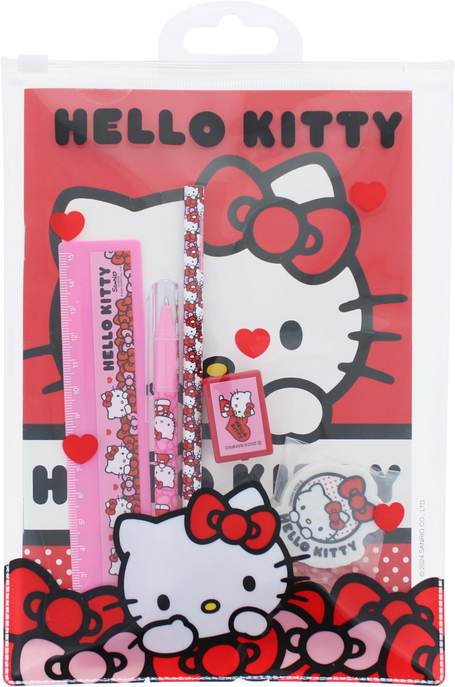 Blueprint Collections Hello Kitty Super Stationery Set | Cute Kawaii School Supplies | Stationary Set | Hello Kitty Gifts & Stationery