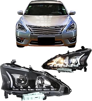 Headlight Assembly For Altima Teana 2013 2014 2015 2016 Modified LED Head Lamp With Daytime Running Lihgt 2PCS