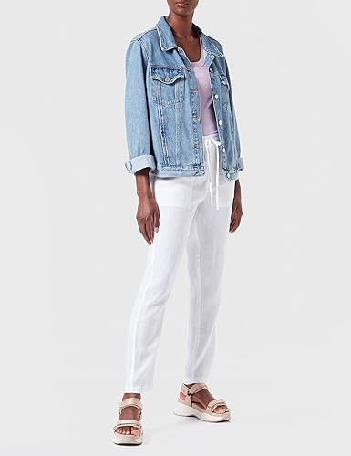 Pantalon Femme S.Oliver - Coupe Ajustée 7/8, Taille élastique, Poches Latérales - Style Quotidien