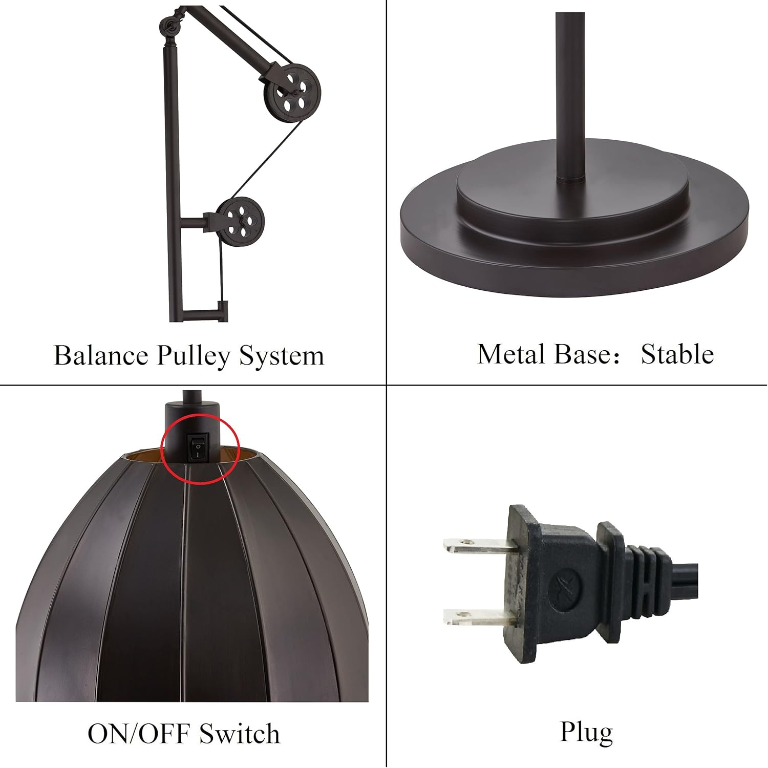 70 оƒƒ Evеrуthіng WOXXX Industrial Counterweight Pulley Floor Lamp