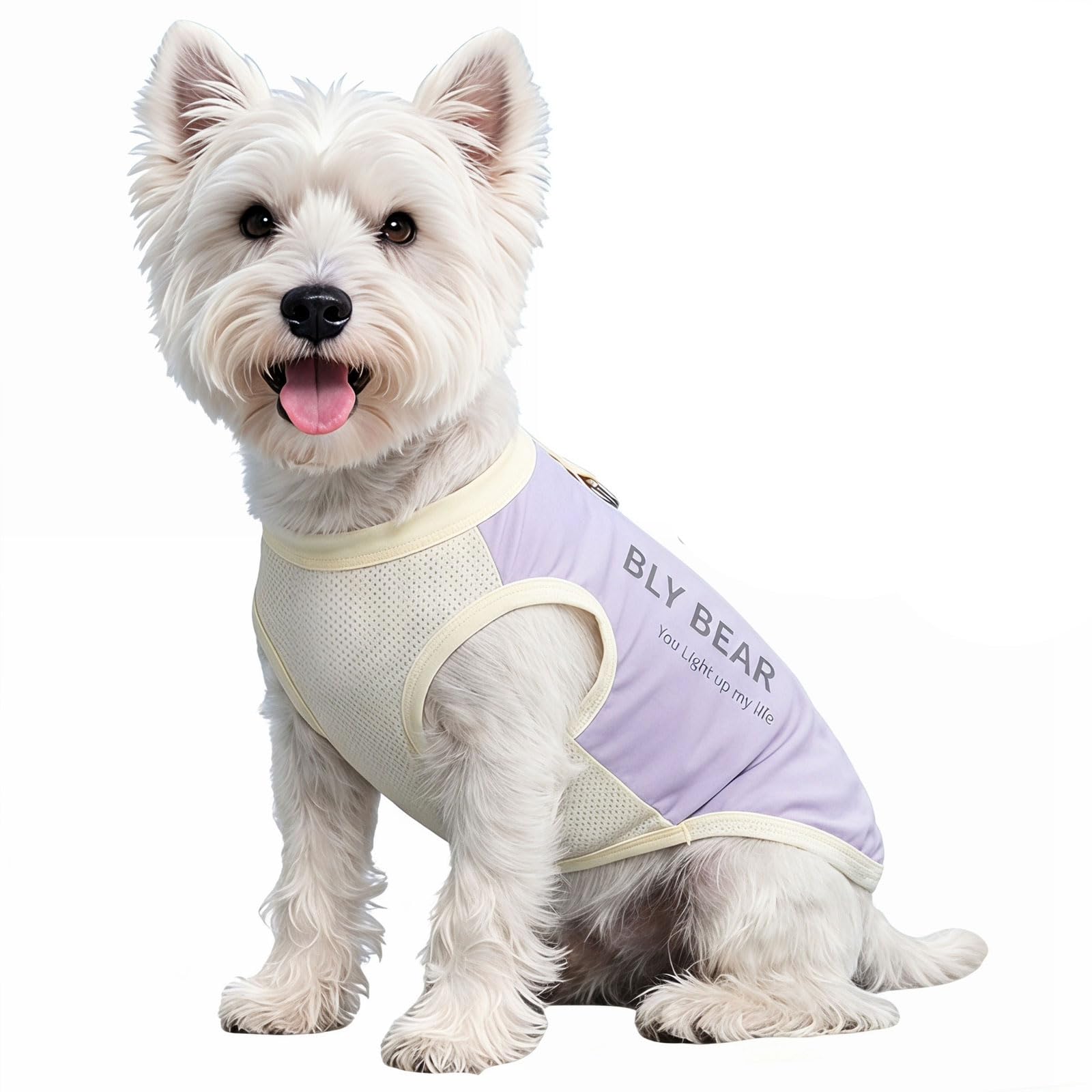 Anlitent Dog Cooling Vest for Beach Days, UPF50+ SunBlock Blocks 98% UVA/UVB,Keeps Dog Cool T Shirt in Hot Summer Sand & Sun, Outdoor Dirt-Resistant Pet Apparel Purple XXL (7.5-10kg)