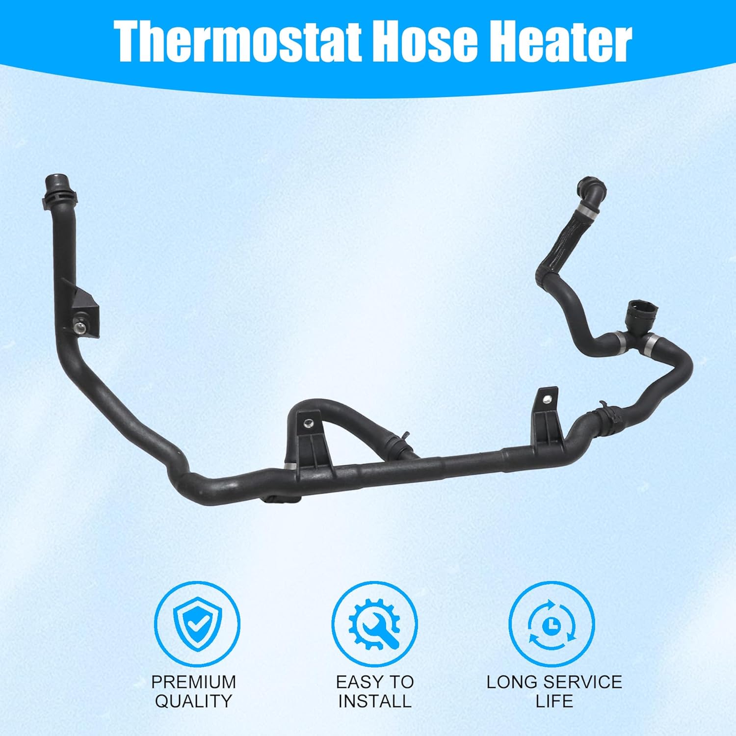 GXARTS Thermostat Hose Heater Coolant Return Pipe Line 17127548230 Compatible with BMW 335i 135i 335is 2007 2008 2009 2010 2011 2012 2013