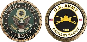 U.S. Army MOS 19D Cavalry Scout Challenge Coin