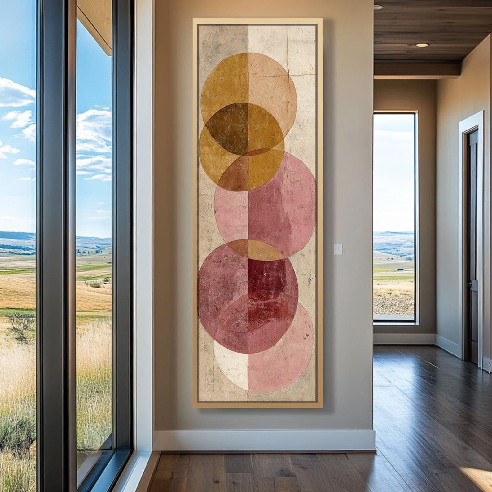 XBTYKPB Cuadros altos y delgados para pared, pósteres largos y estrechos para pared, arte mural vertical, lienzos enmarcados para oficinas, pasillos o habitaciones (50x150cm/marco interior).