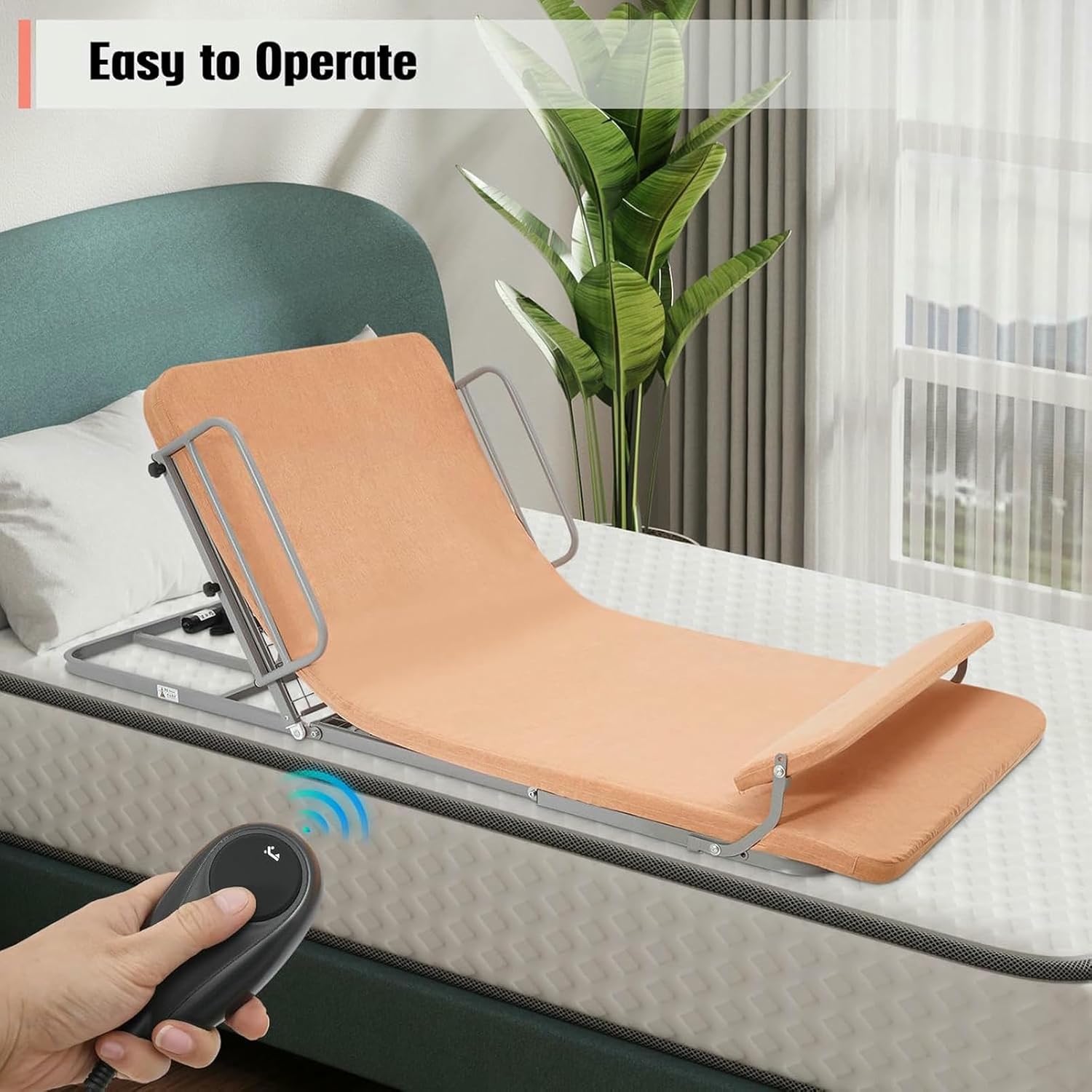 Electric Lifting Backrest for Bed, 330.69lbs Lift Back Rest Bed, 0~85° Adjustable Power Lifting Backrest, for Seniors Patient Pregnant