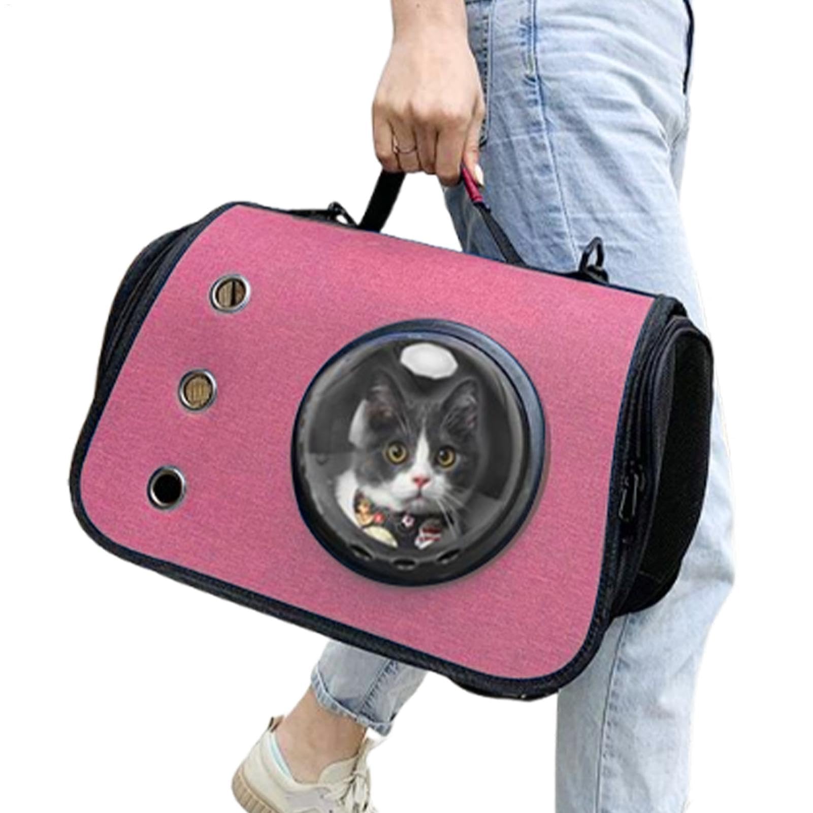 Transportista para gatos transpirable que elimina el estrés del viaje con su ventana