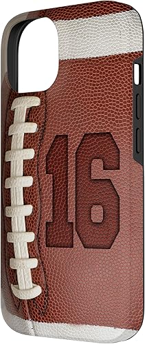 Miniatura 5 de iPhone 13 Pro Max Football Fan #16 Jersey No 16 Football Lover Funda de regalo