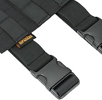 Vista 5 de EXCELLENT ELITE SPANKER Funda táctica para pierna caída, ajustable, plataforma de pierna de caída, módulo Molle, bolsa universal para pierna