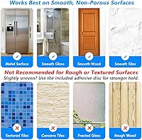 Vista 6 de BOPai Suction Cup Shower Head Holder for Handheld Shower – No Drill, for Smooth Surfaces Only, Adjustable 20°, Chrome