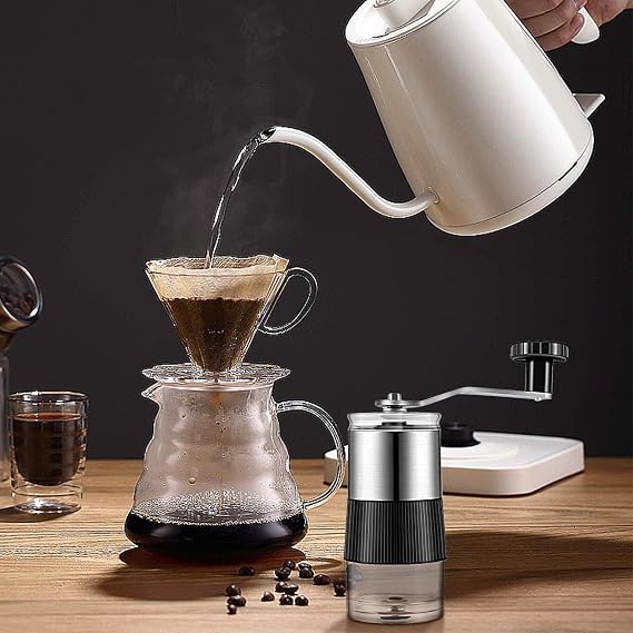 Manual Coffee Burr Grinder - 4.13x1.97x1.97in Portable Hand Coffee Mill