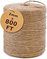 Vista 7 de SMART&CASUAL 3600 pies de cuerda de yute natural delgada de cáñamo para manualidades, jardín, regalos, Navidad, artesanías, decoración hecha a mano
