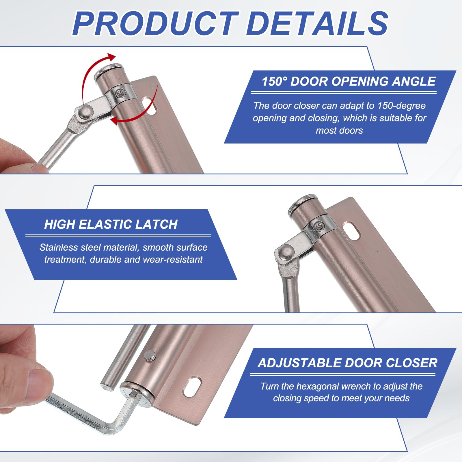 PATIKIL 5.5 Inch Spring Door Closer - Image 3