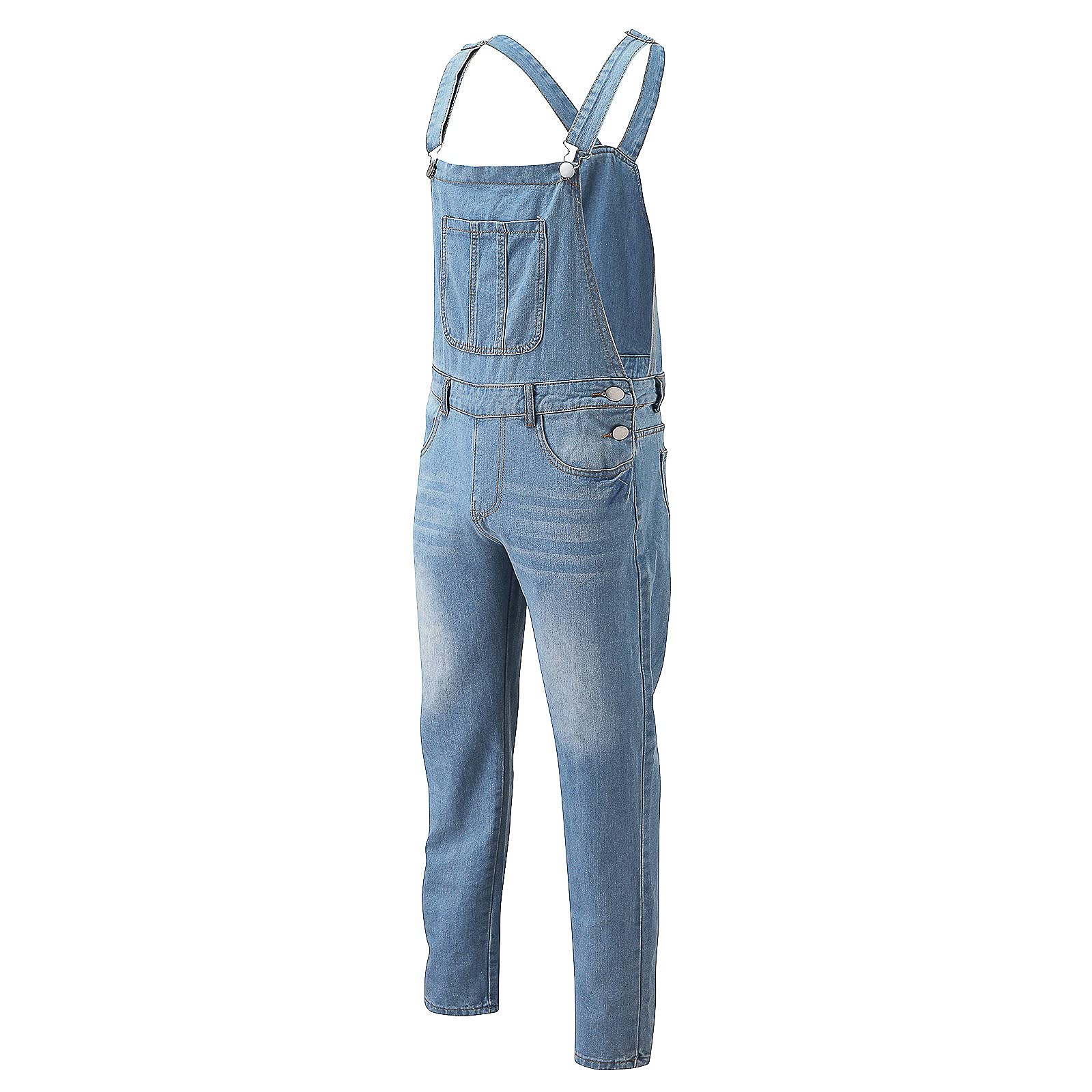 Pantaloni in Denim Lunghezza Pantaloni Casual Tute per gli Uomini Solidi Pantaloni Pieni Tasca Pantaloni Pantaloni per Pantaloni Tuta Uomo Fondo Aperto, Azzurro, 3XL