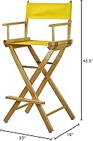 Vista 329 de Silla de Director de 18" Marco Blanco Lona Rosa