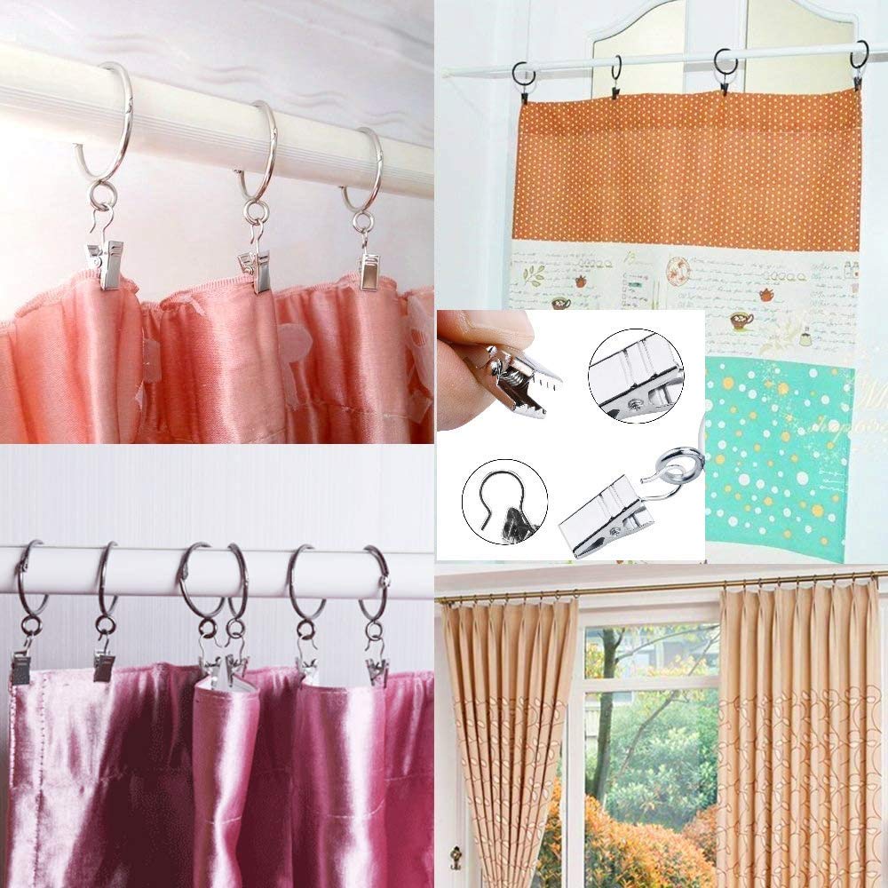 20 Stück Vorhang-Clips Aus Metall - Starke Klemmen Für Schwere Gardinen