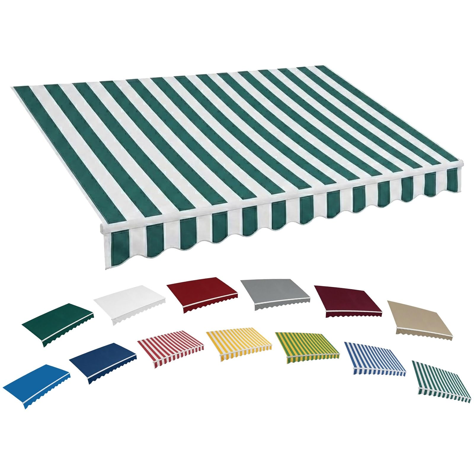 Heavy Duty Waterproof Awning Replacement Fabric for Garden, Fabric Only