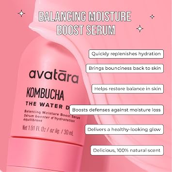 Avatara Kombucha The Water Drop Hydrating Serum - Ultra-Light Milky Serum with Kombucha, Coconut Water, Hyaluronic Acid, and Marshmallow Root - Hydrating Face Serum for Tween, Teen and All Skin Types