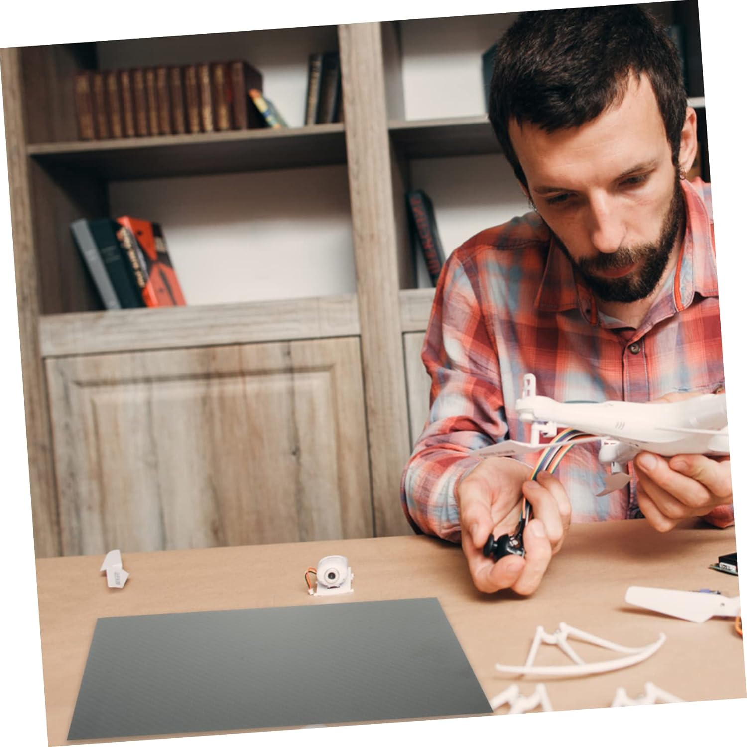 OUNONA 2pcs Sheet Carbon Fiber Sheet Carbon Fiber Panel Plate Material Easy to Apply Store