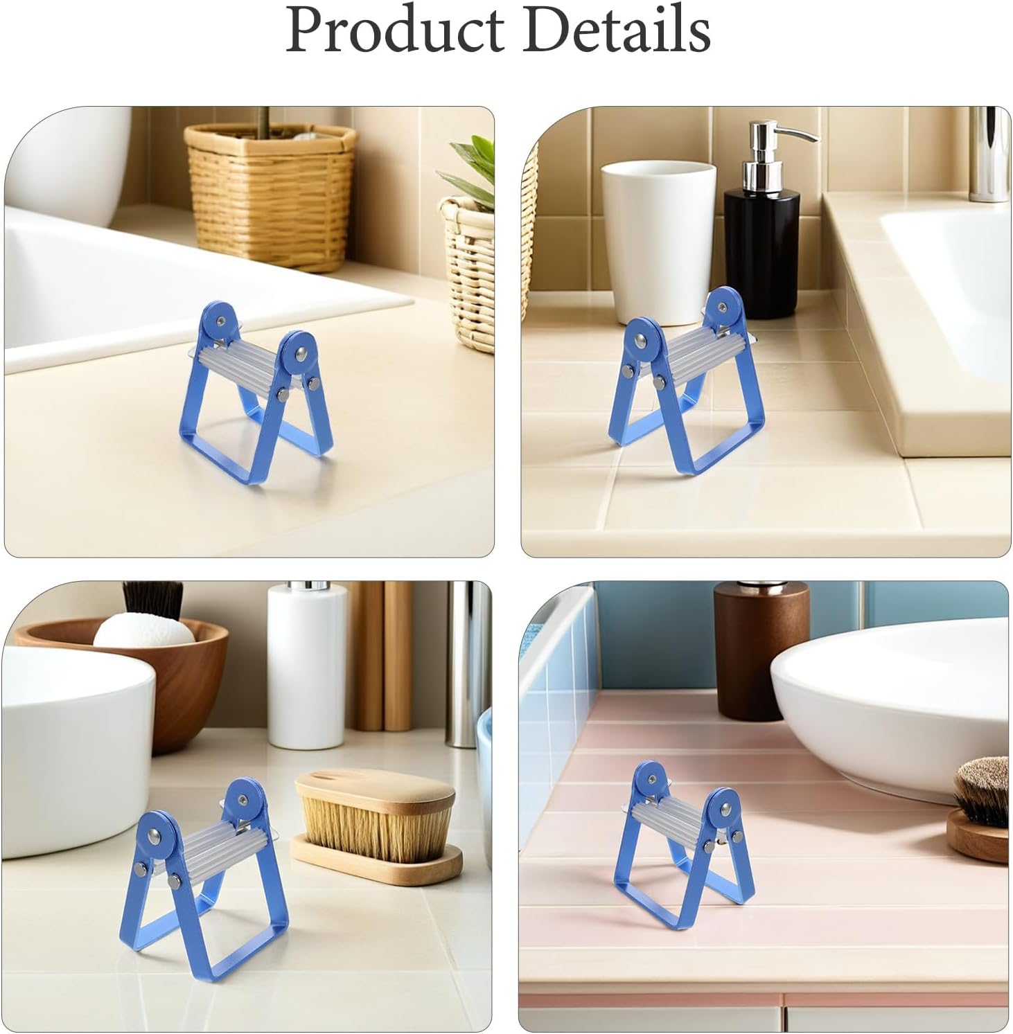 2pcs Toothpaste Squeezer: Metal Toothpaste Winder Tube Squeezer Roller for Paint, Cream, and Ointment Tubes, Bathroom Accessory