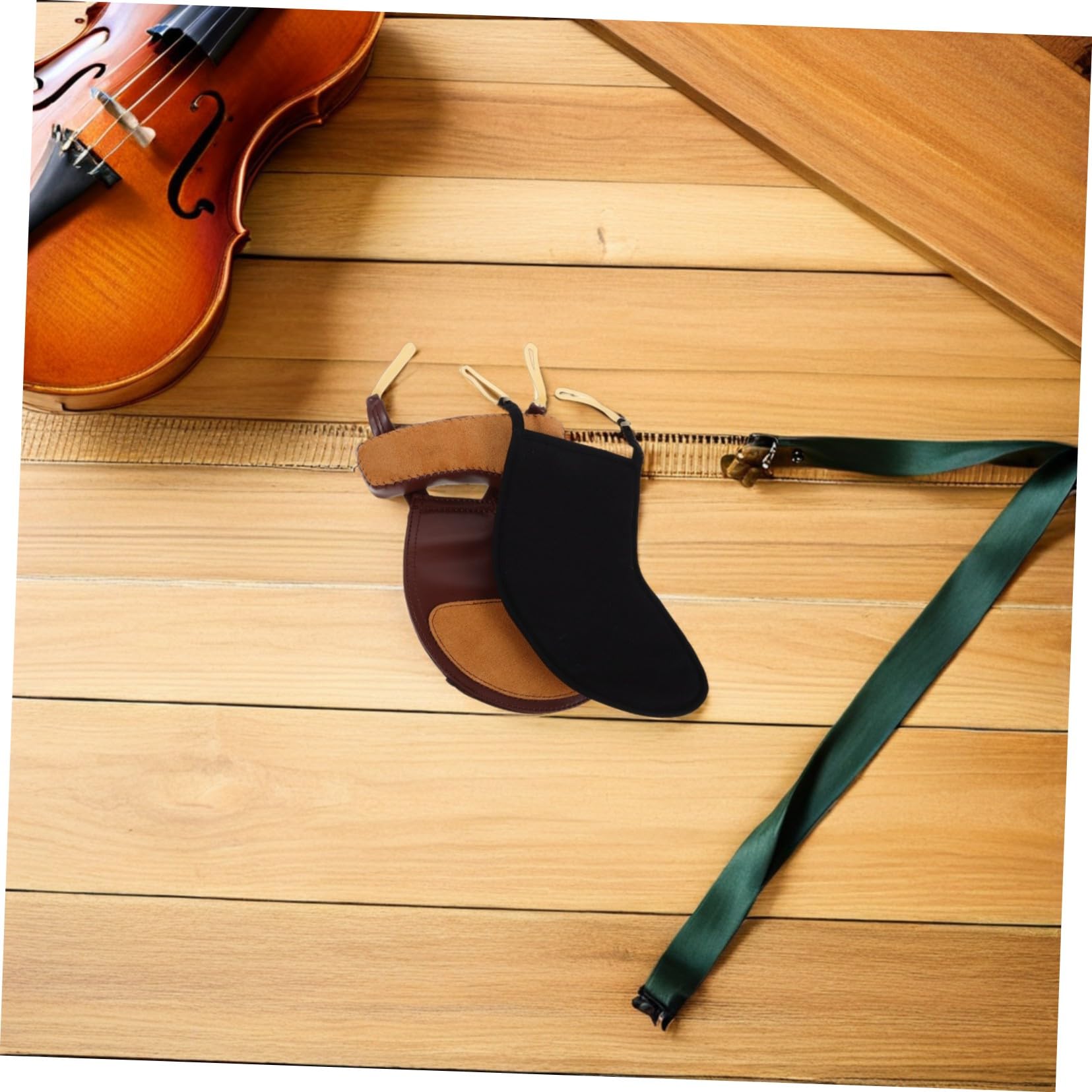 SUPVOX 2piezas Accesorios Para Violín Almohadillas Protectoras Para Hombrera Fundas De Algodón Para Mentonera De Violín y Practicar Instrumentos Musicales