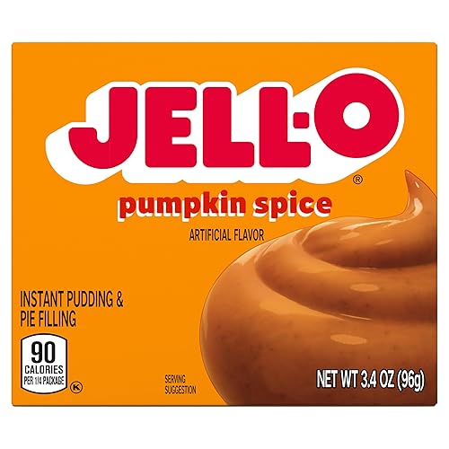 Miniatura 9 de Jell-O Mezcla de pudín instantáneo y pastel con sabor artificial a especias de calabaza, caja de 3.4 onzas