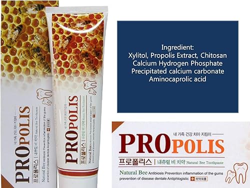 Miniatura 2 de Pasta de dientes natural de propóleo de abeja para dientes sensibles y antipeste 6.3oz (180g) 2pcs - Cuidado bucal coreano