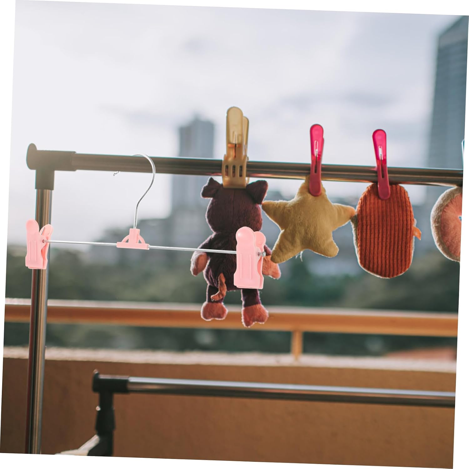 10pcs Adjustable Skirt Hangers for Pants Edges Space-Saving Hanger Clips