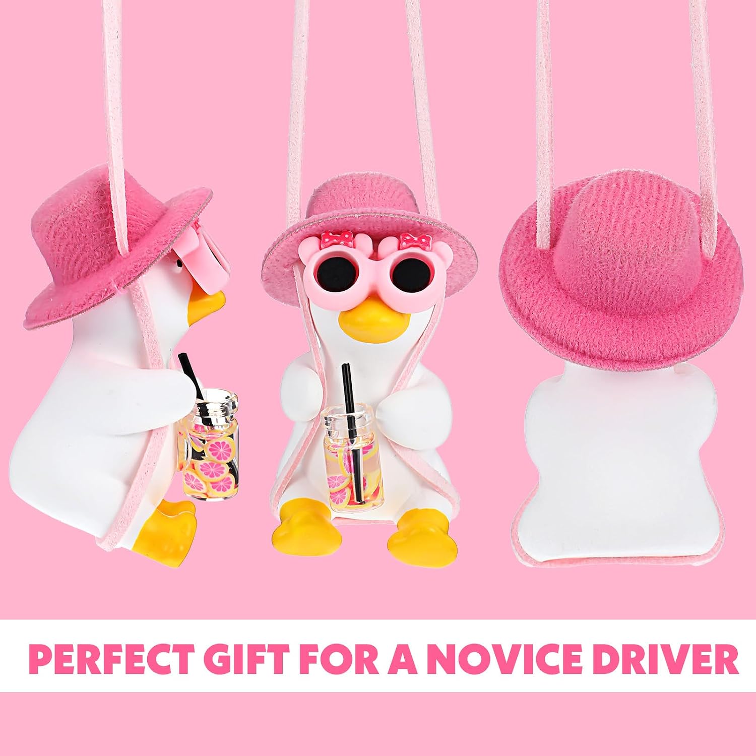 Gjinxi Swinging Duck Car Ornament Cool Hanging Duck Car Duck Hanger image 5