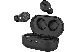 JLab Audio JBuds Air True Wireless Signature Bluetooth Earbuds: Wireless Earbuds with Charging Case, Black