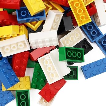 200 Pieces 2x4 Mixed Classic Building Blocks Compatible with All Brands Creative Learning Toy Gift for Boys and Girls