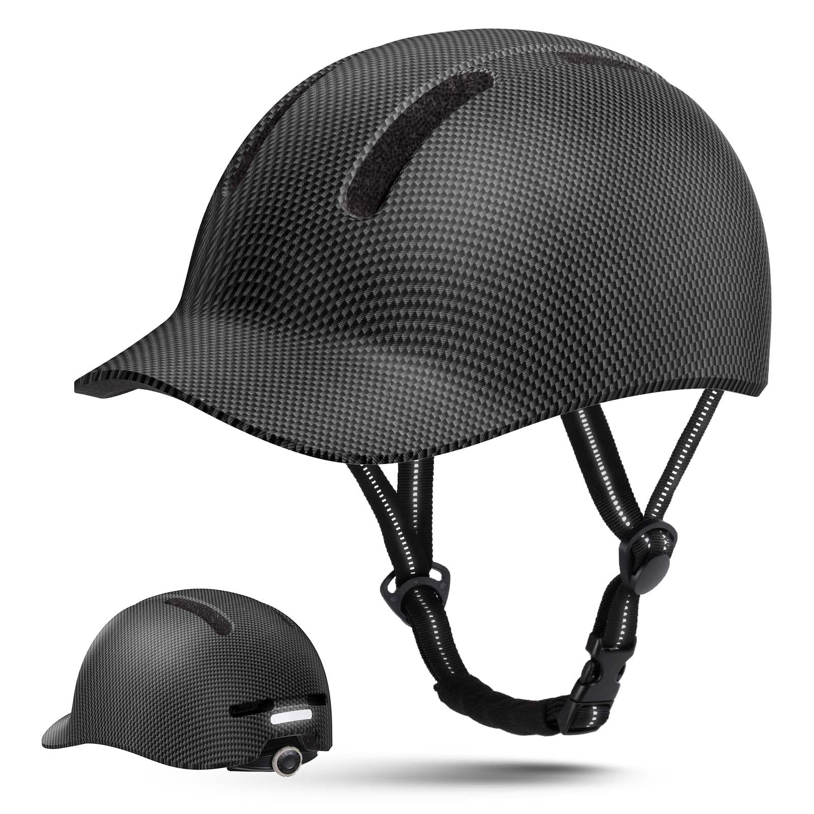 Shinmax Casco Bicicleta Hombre Mujer, Cascos Ciclismo con Pantalla Viajeros Urbanos, Casco Bicicleta Adulto Ajustable Casco Patinete Electrico Adulto