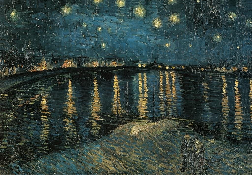 Amazon.com: Vincent van Gogh Starry Night Over Rhone Poster 1888