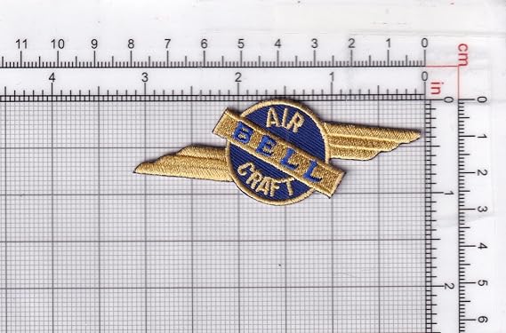 Bell Aircraft Patch - with Hook and Loop, Officially Licensed, 3