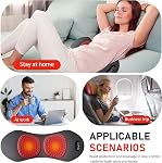2026 Upgraded 3 in 1 Back Therapy, Triple Fusion Back Massager, Smooth Spine Triple Fusion Back Massager, Three-Speed Constant Temperature Hot Compress, for Neck, Shoulders and Back Suitable (Gray)