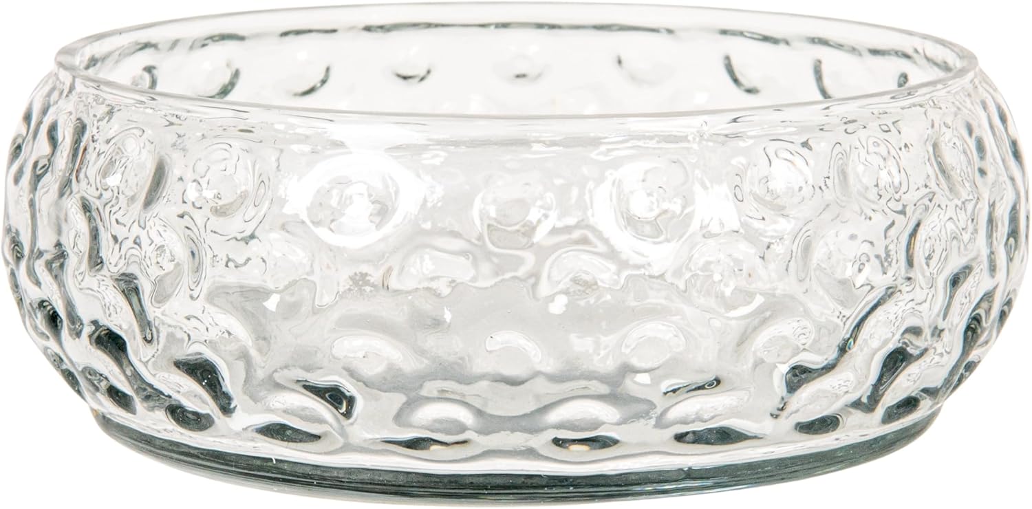 Creative Co-Op Hand-Blown Glass Inverted Hobnail Bowl, Clear