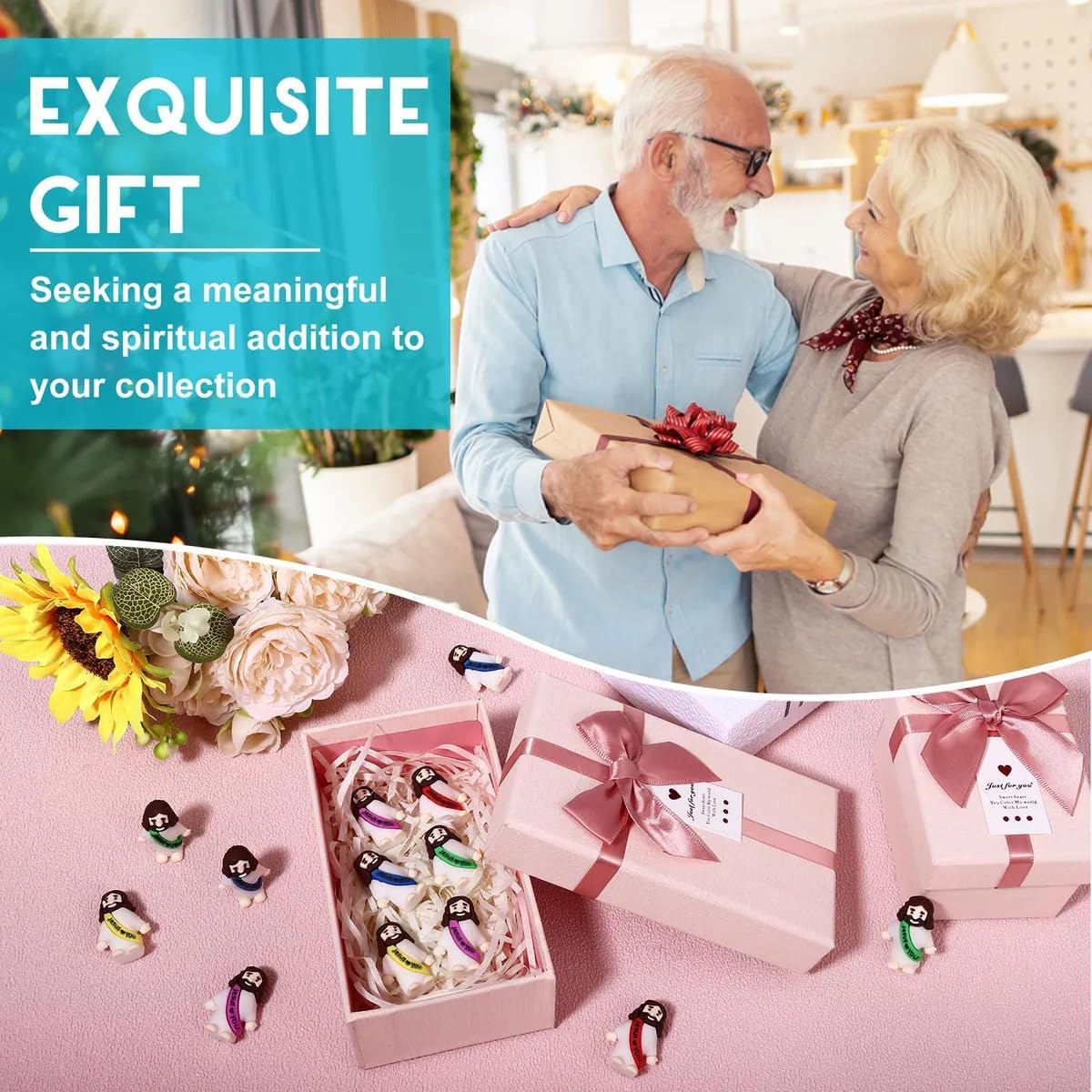 100Pack Mini Jesus Figures Tiny Jesus Loves You Christ Toys Little Christ Figures to Hide and Seek Sunday School Religious Party Favors Gift for Easter Egg Stuffers Gift Mini Jesus Figurines in Bulk - Image 5