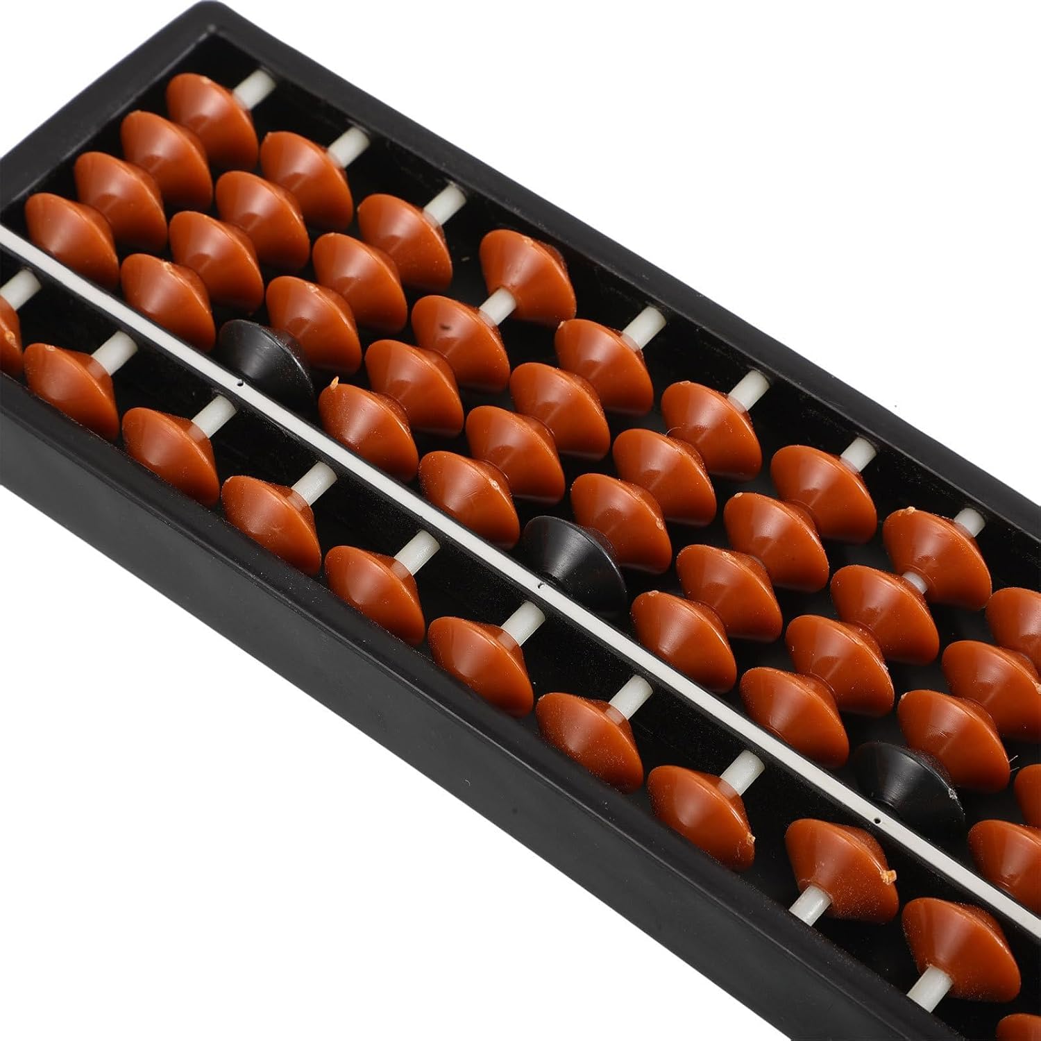 2pcs -Column Plastic Abacus for Math Learning with Contrasting Colored Beads and Sleek Bead Track, Beginner Friendly Counting Tool for Students in Elementary Classrooms and Offices