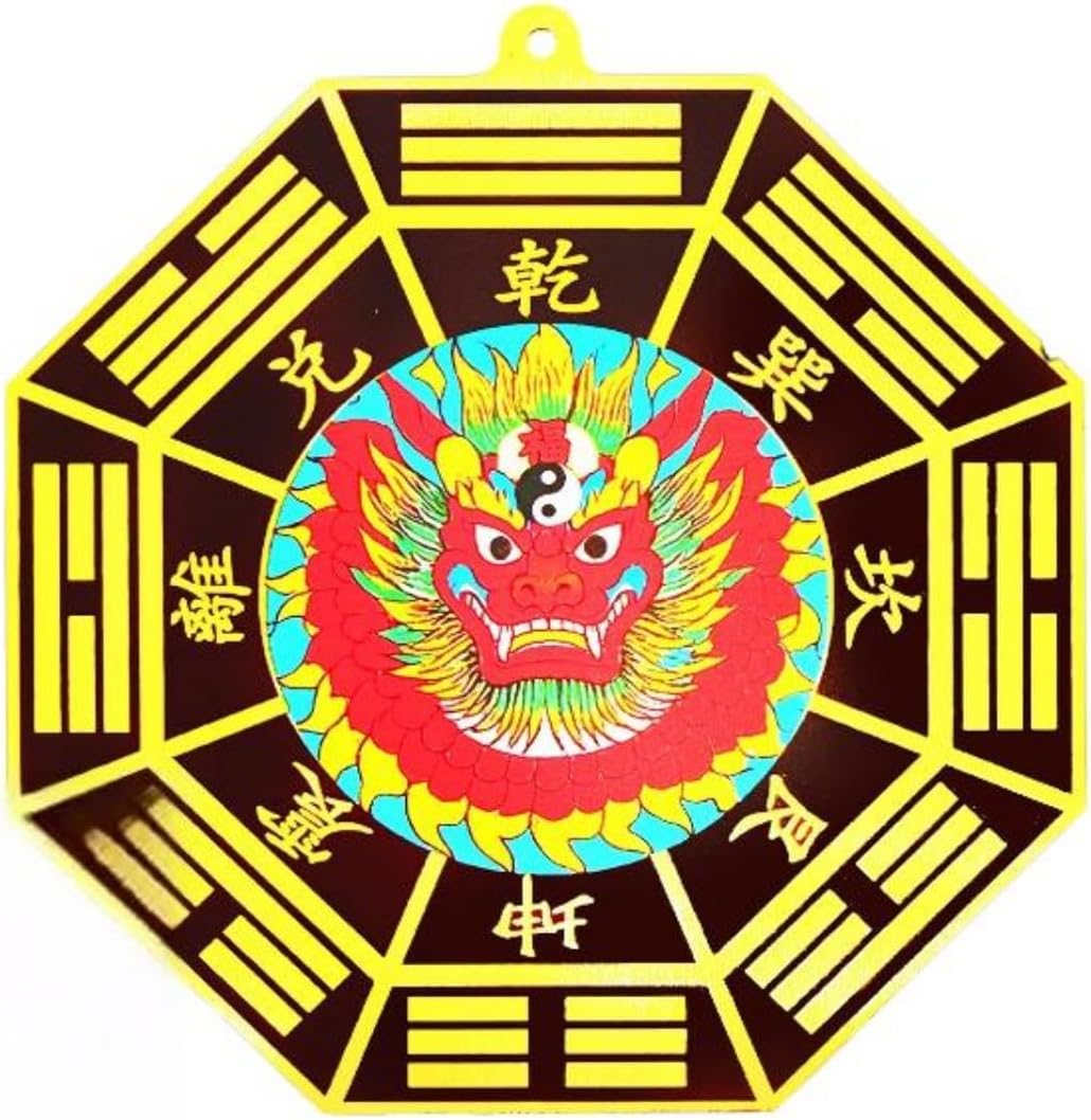 纯黄铜海神门福五行八卦福镜 Feng Shui Good Amulet 卫生间厕所卧室门对门路冲墙 fengshui Chinese Tassel Ornaments-485