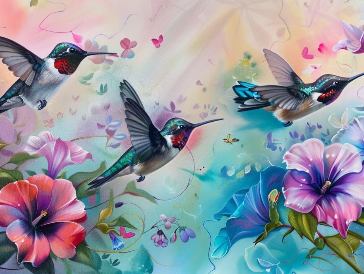 Puzzle de 1000 para Adultos, Flores Y PáJaros, Clásicos YHPGL7-393