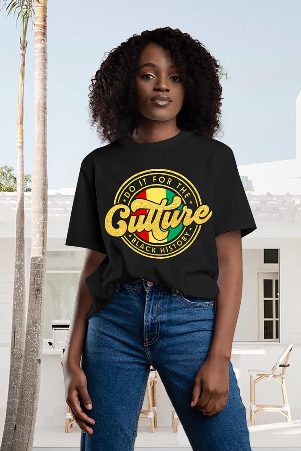 LAZYCHILD Black History Shirts for Women: Black History Month T-Shirts African American Shirt Culture Graphic Tee Tops - Image 3