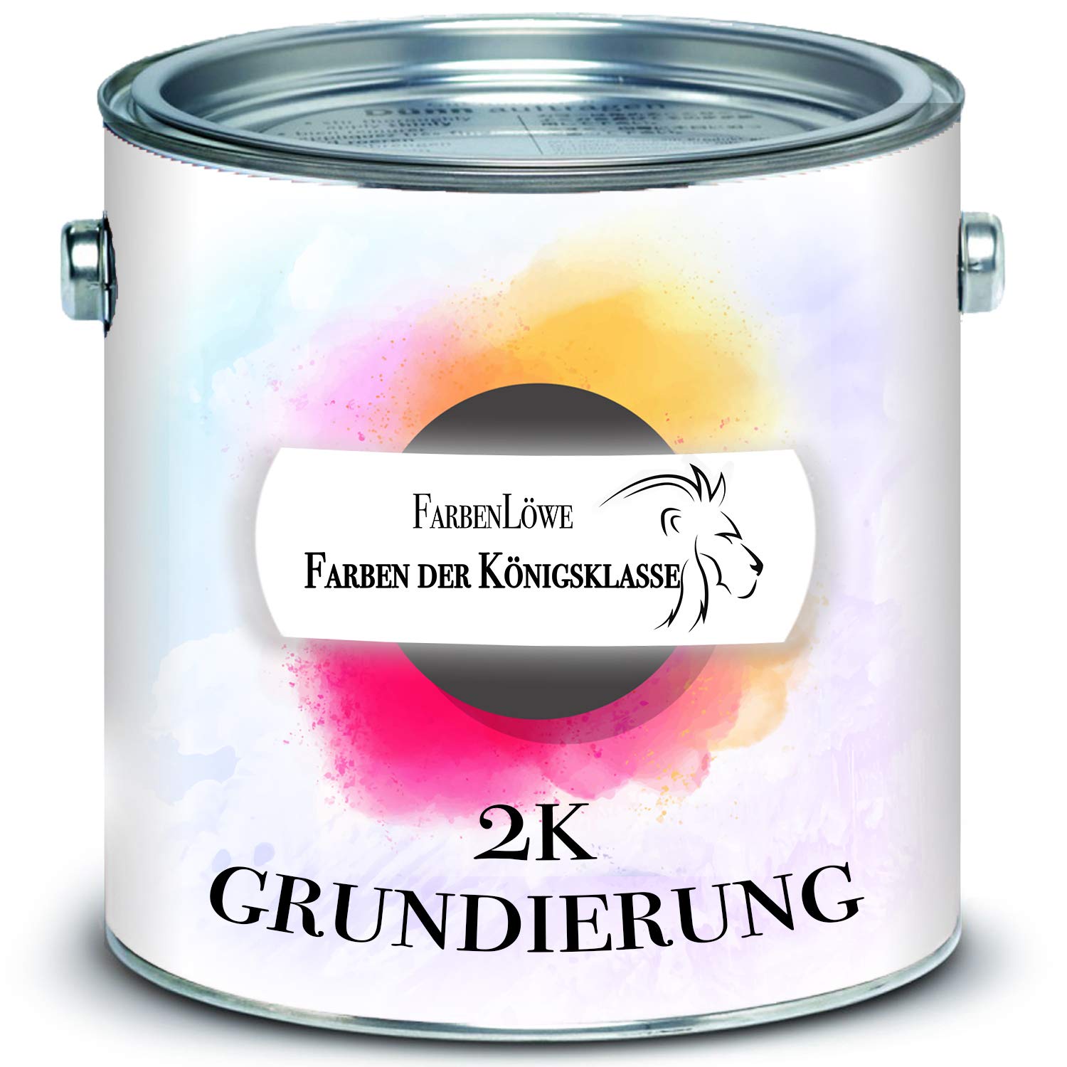 nowoczesna 2-komponentowa farba gruntująca 2-K inkl. Utwardzacz kit Biały Szary Czarny (5 L Czarny RAL 9005) FARBENLÖWE