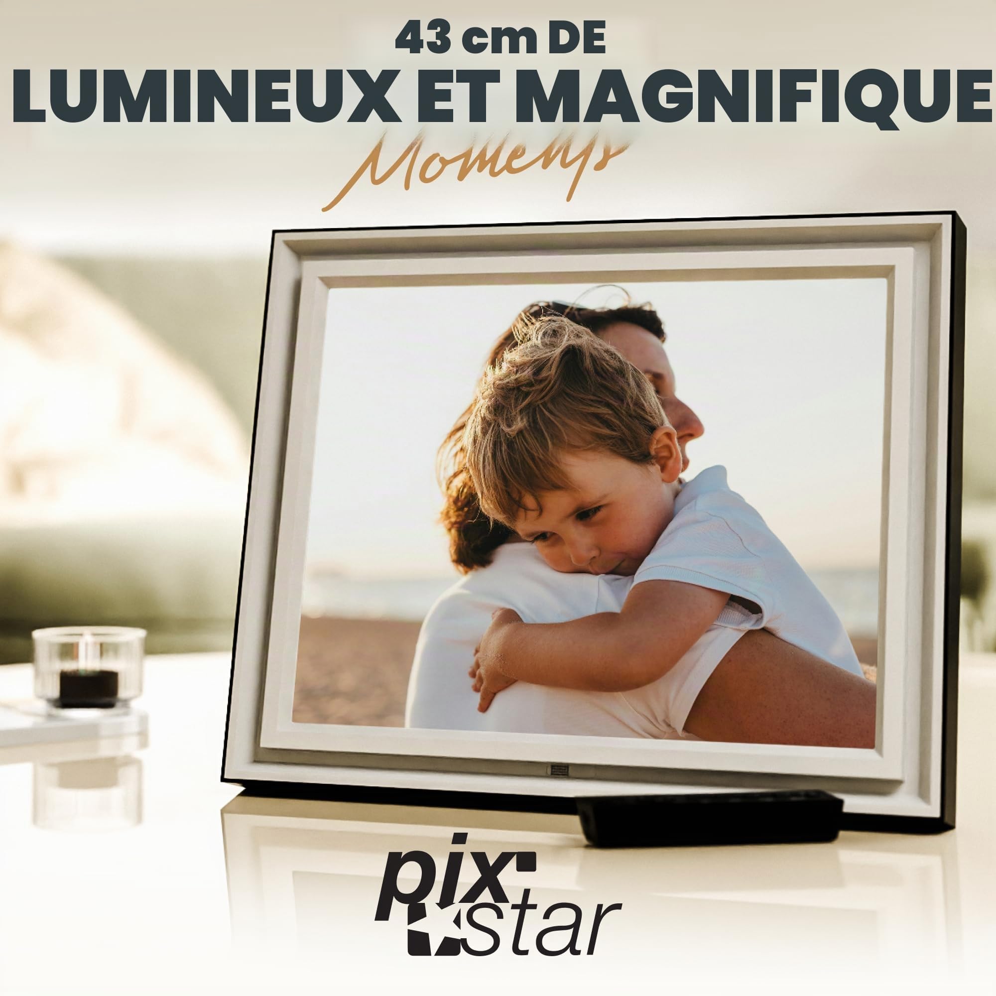 PixStar LUX Cadre photo numérique 17 pouces