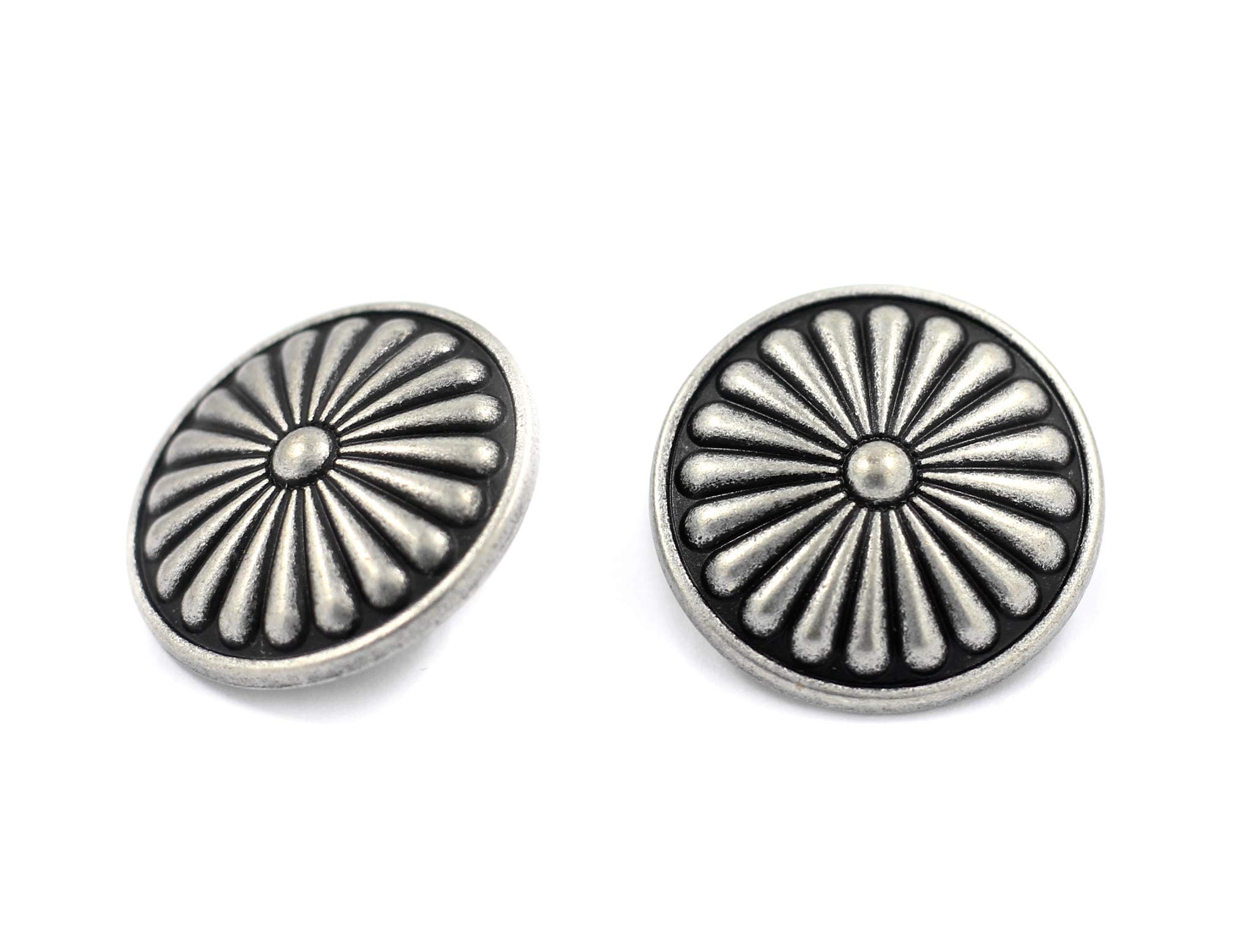 Amazon.com: Bezelry 10 Pieces Flower Shield Metal Shank Buttons