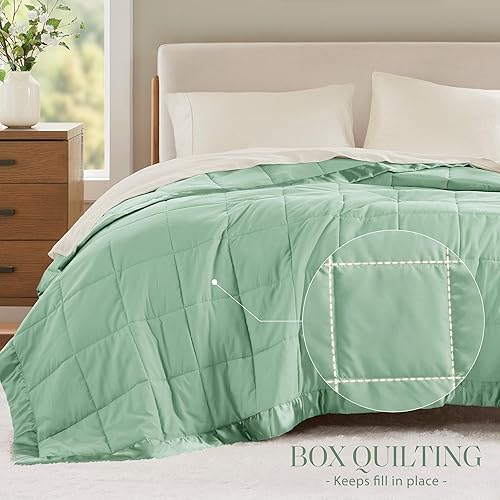 Miniatura 3 de Manta alternativa Windom de microfibra con control de humedad 3M, Poliéster, Seafoam, Full Queen