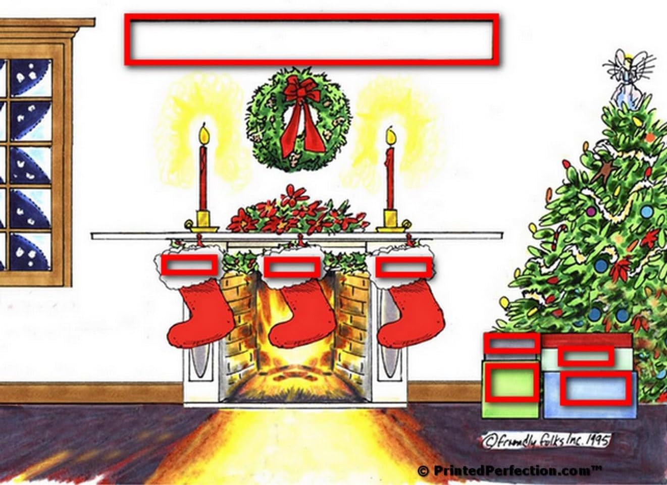 PrintedPerfection.com Personalized Christmas Stocking - 3 Snow Globe Gift