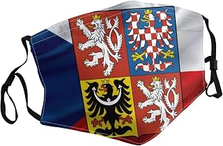 Coat of Arms of The Czech Republic Face Mask Breathable Balaclavas Adjustable Washable Masks Black